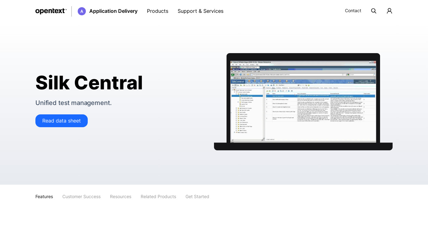 Silk Central Landing page