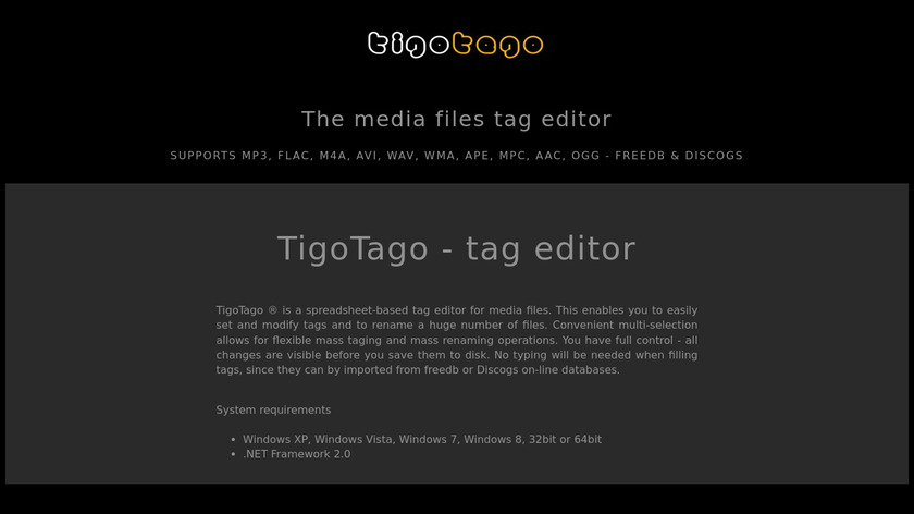 TigoTago Landing Page