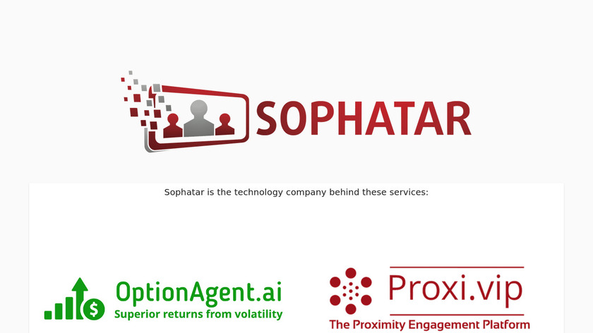 Sophatar Landing Page