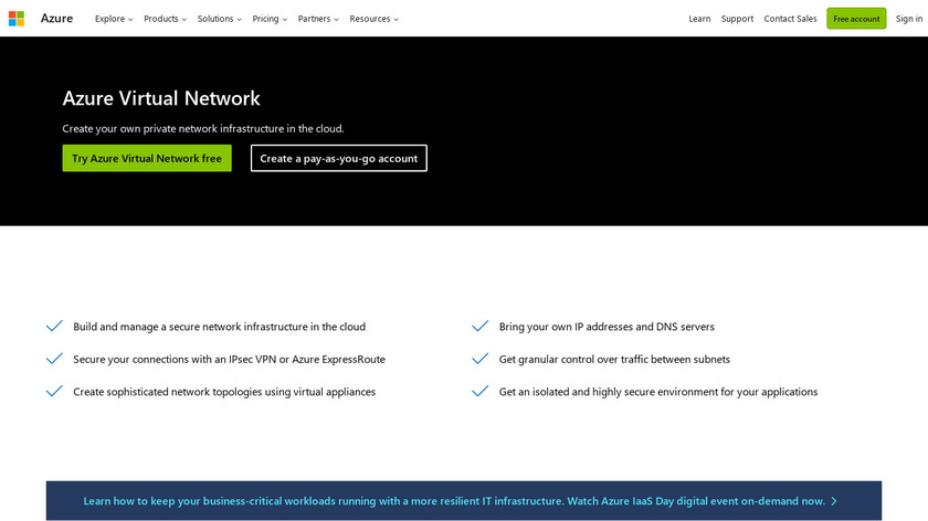 Azure Virtual Network Landing Page