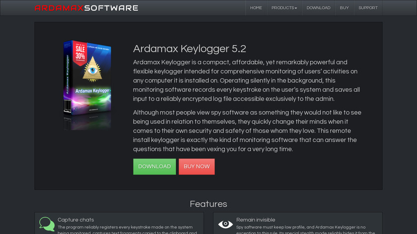 Ardamax keylogger Landing Page