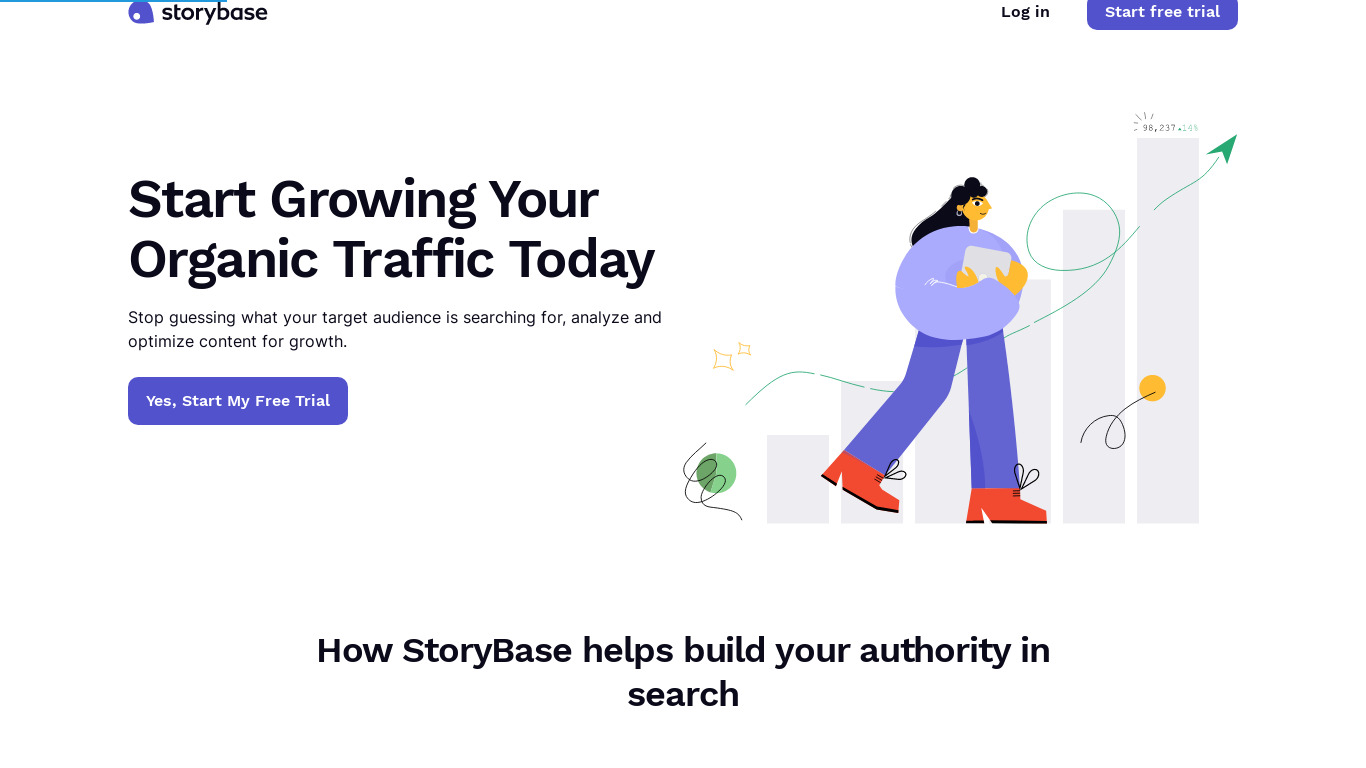 StoryBase Landing page