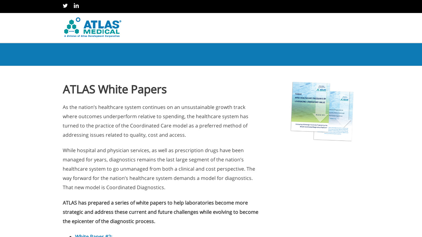 ATLAS Coordinated Diagnostics Platform Landing page