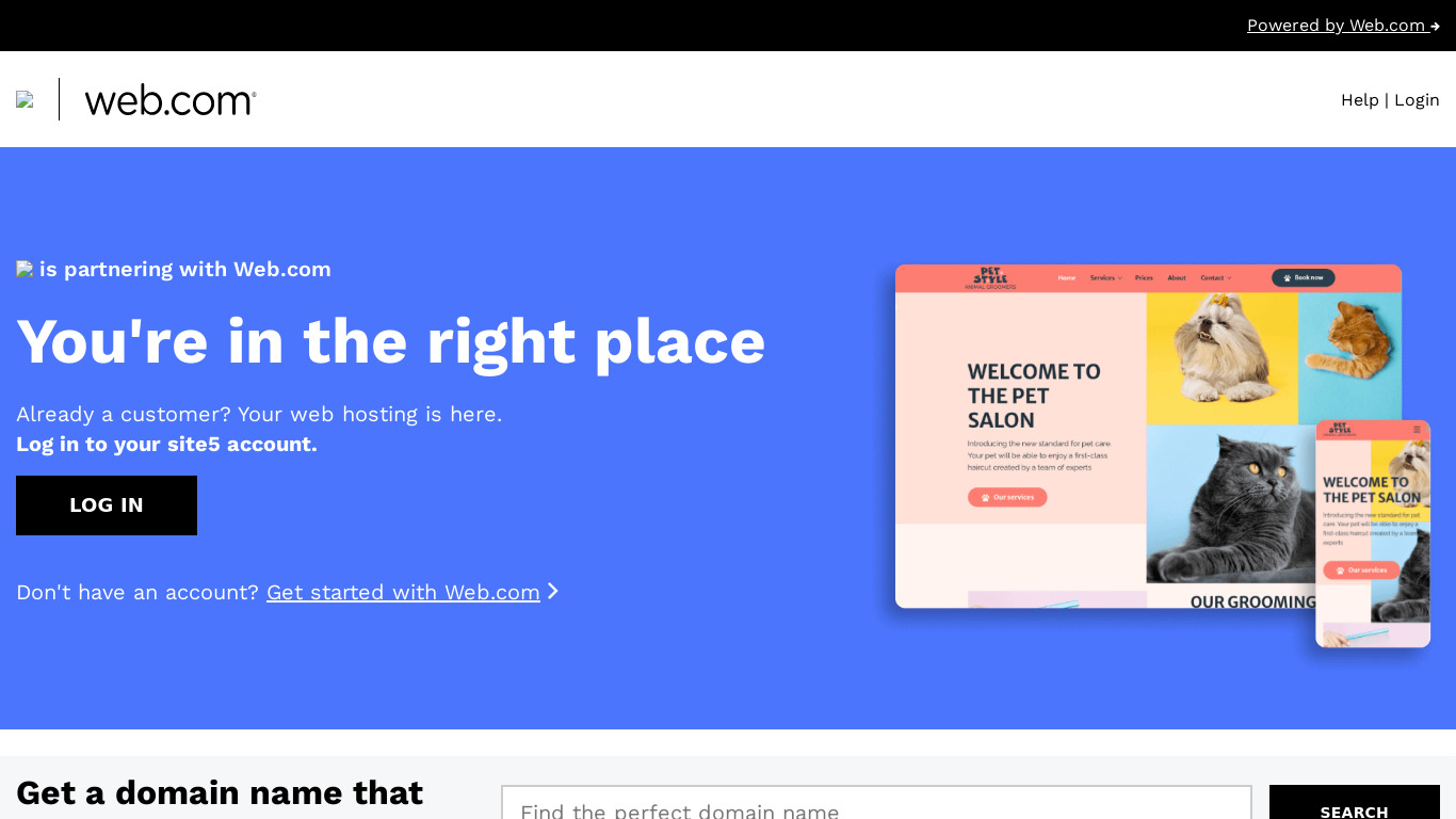 Site5 Landing page