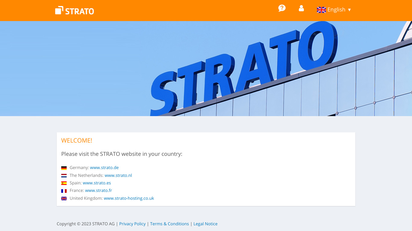Strato Landing page