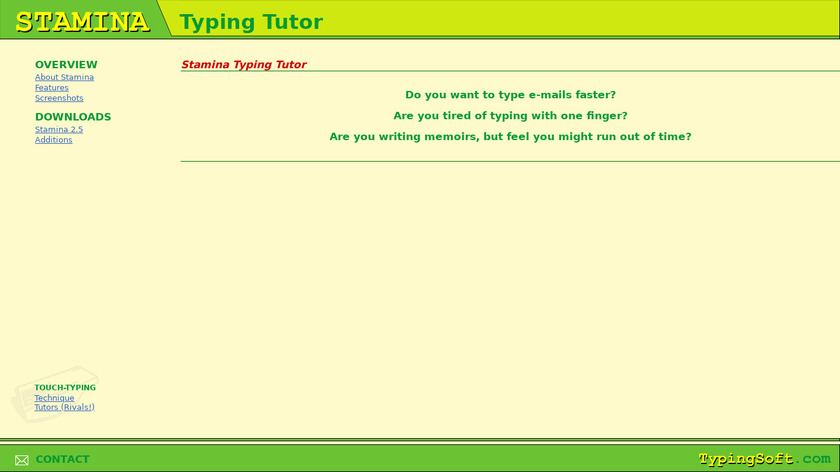 Stamina Landing Page