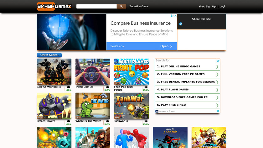 SmashGamez.com Landing Page