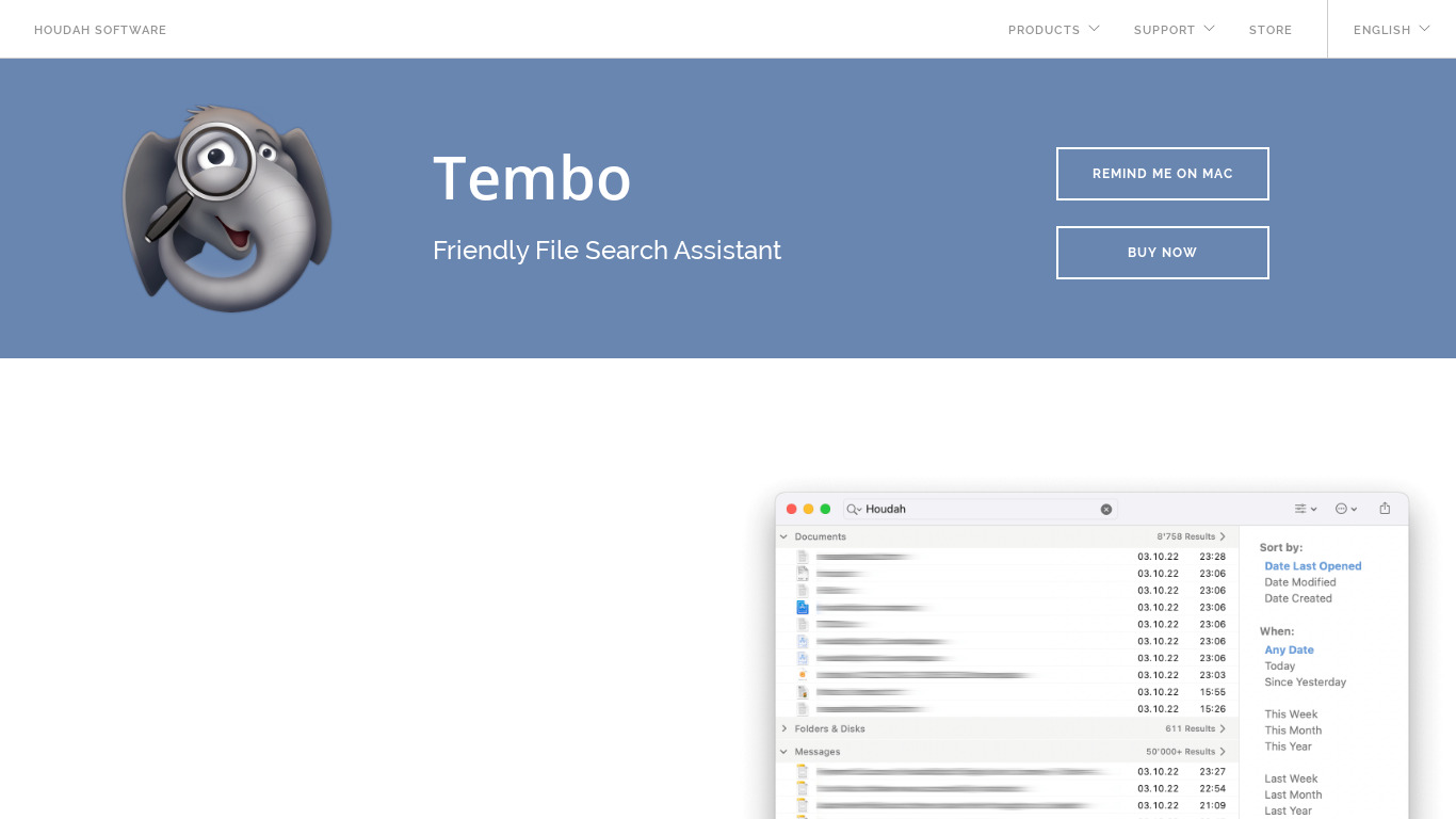 Tembo Landing page