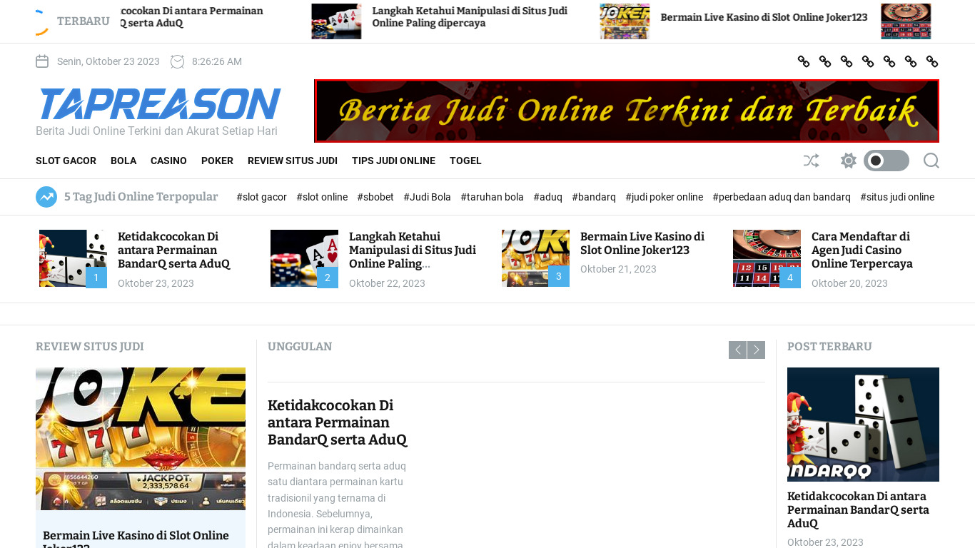 TapReason Landing page