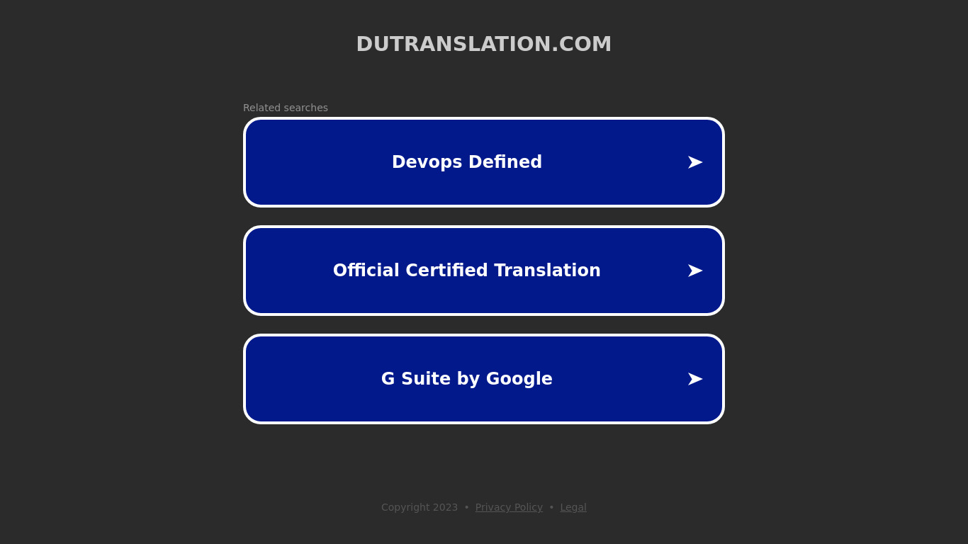 Double Translation Landing page