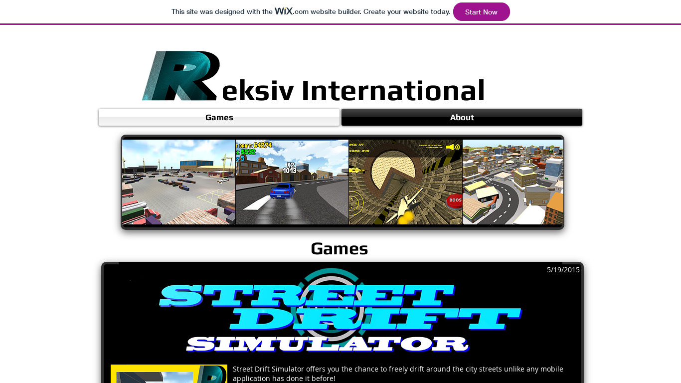 Street Drift Simulator Landing page