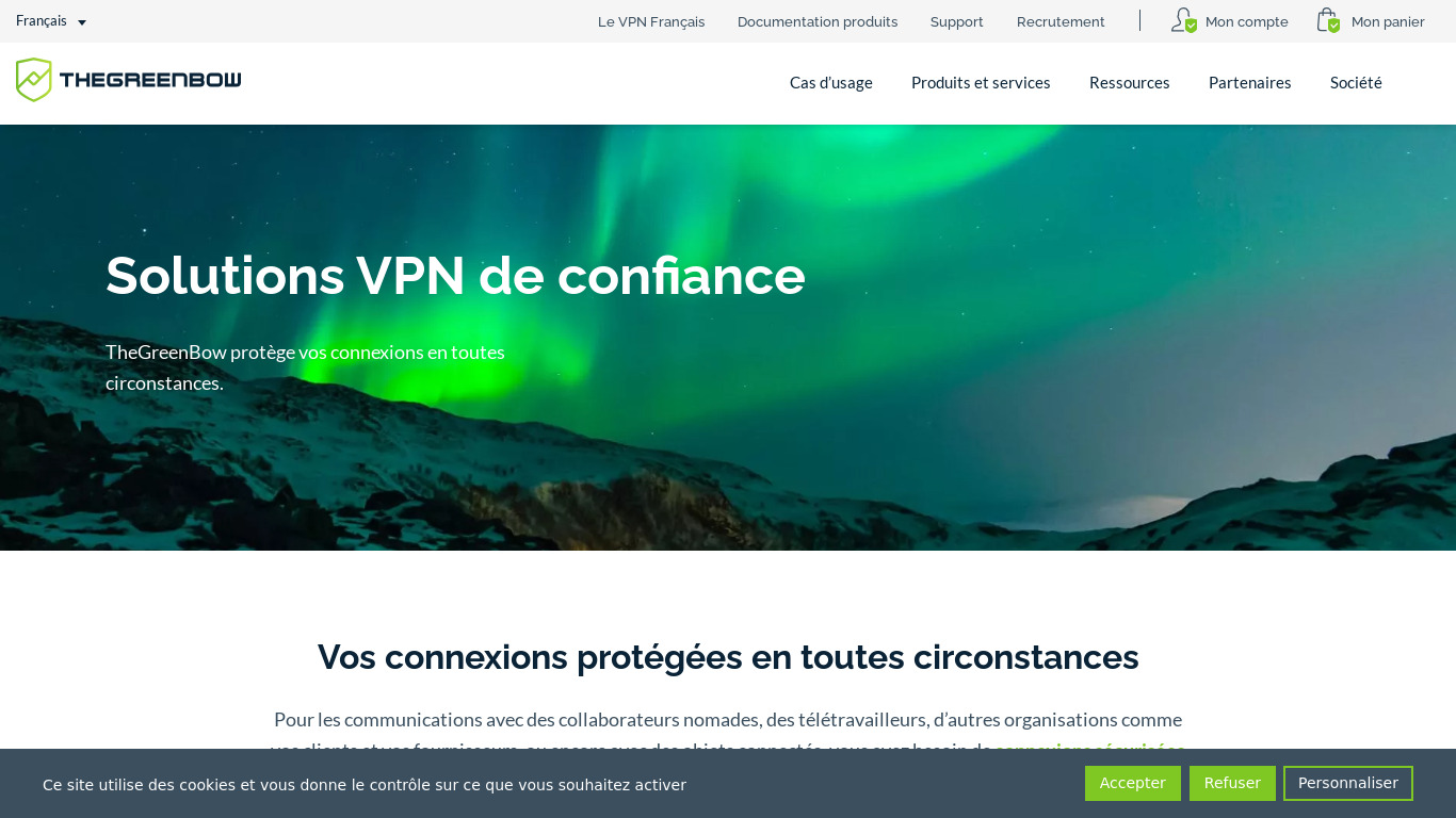 thegreenbow vpn client Landing page