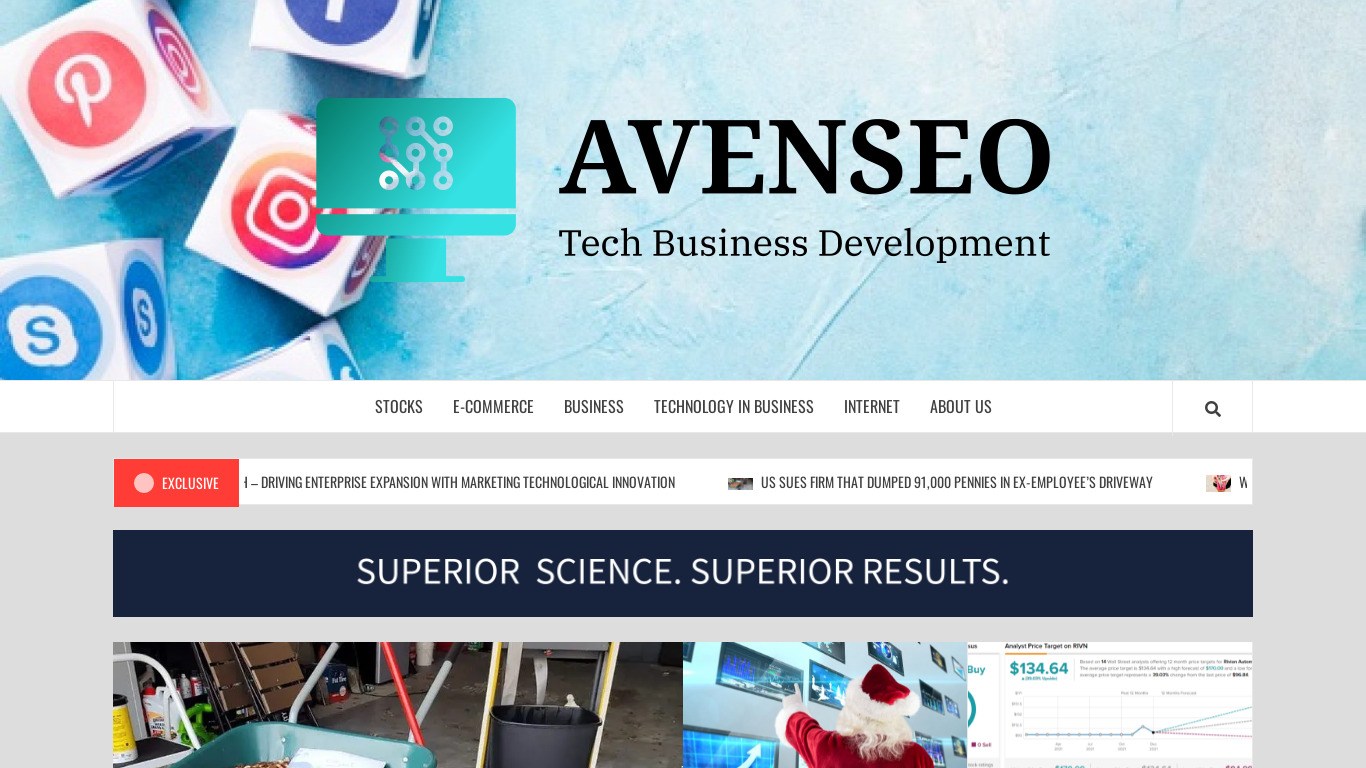 Avenseo Landing page