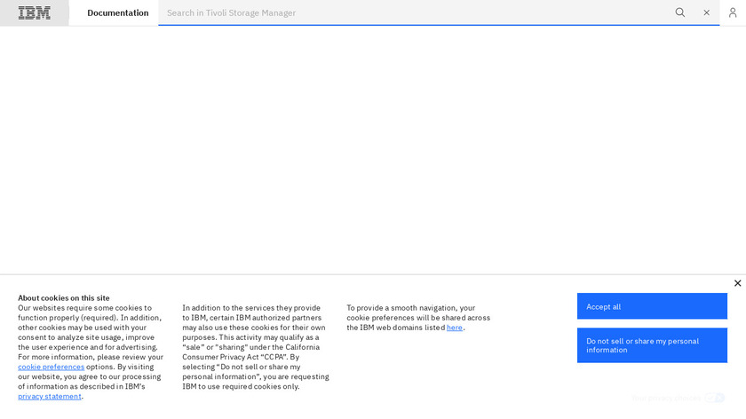 Tivoli Storage Manager Landing Page