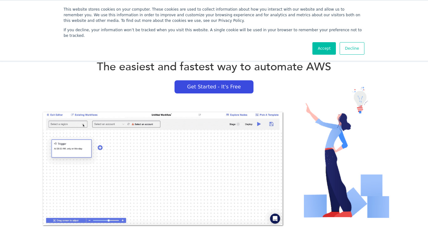 AWS Automation Builder by TotalCloud Landing page