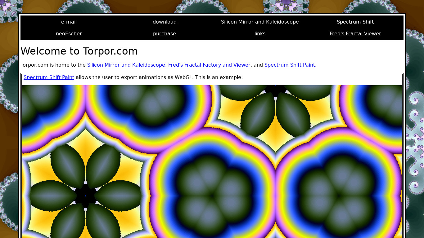 Silicon Mirror and Kaleidoscope Landing page