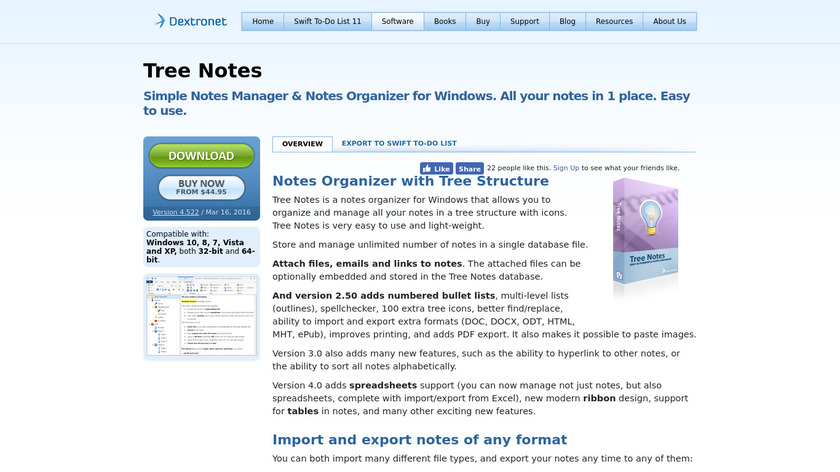 Tree Notes Landing Page