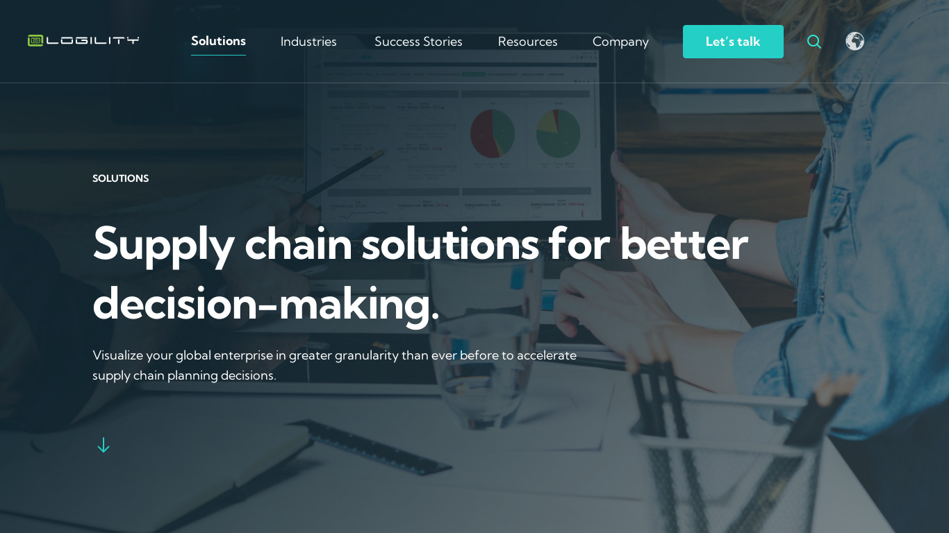 Logility Voyager Solutions Landing page