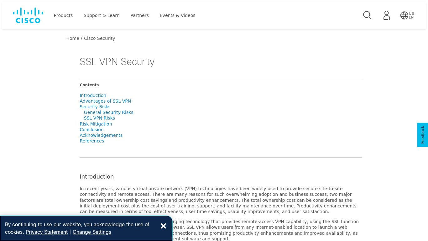 Cisco SSL VPN Landing page