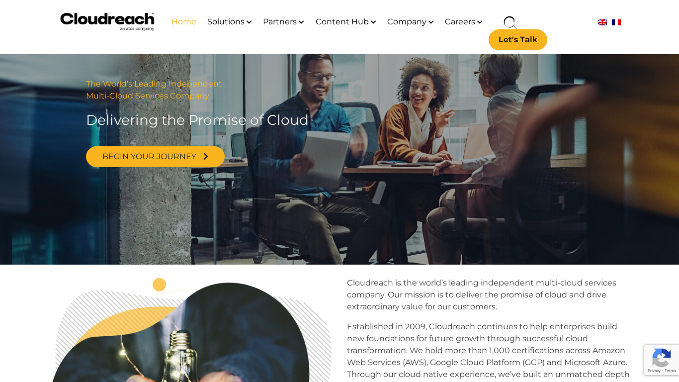 Cloudreach Services Landing page
