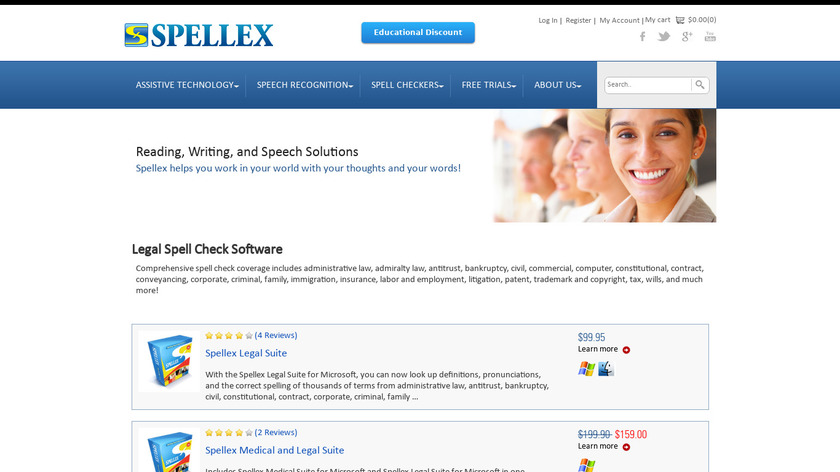 Spellex Legal Landing Page