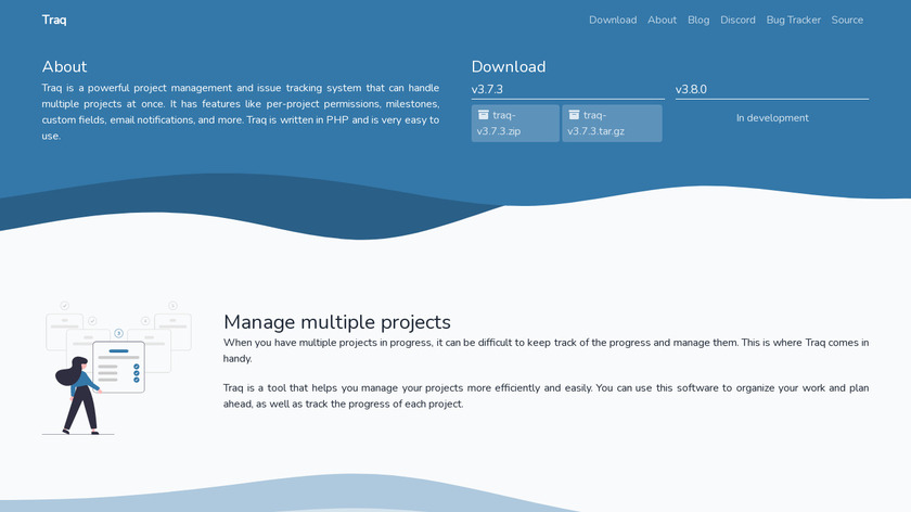 Traq Landing Page