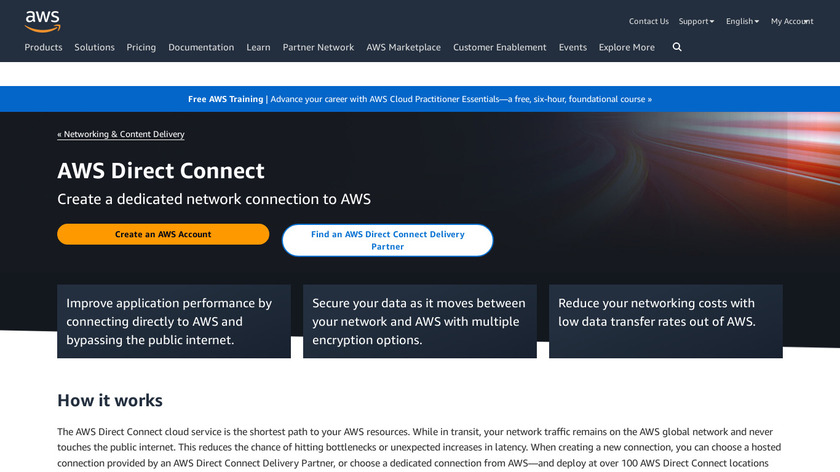 AWS Direct Connect Landing Page