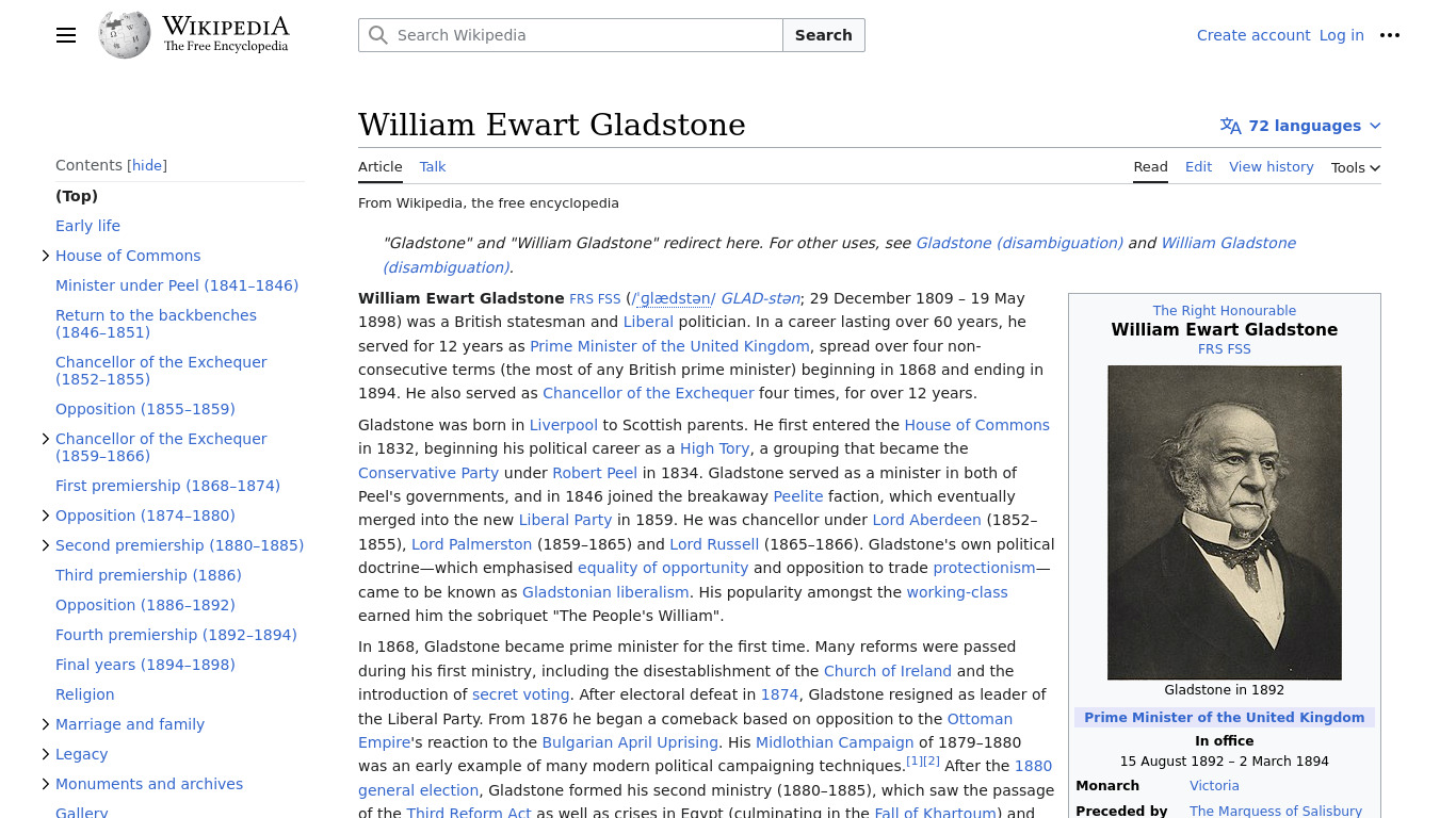 Gladstone Landing page