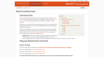 Ubuntu Restricted Extras image