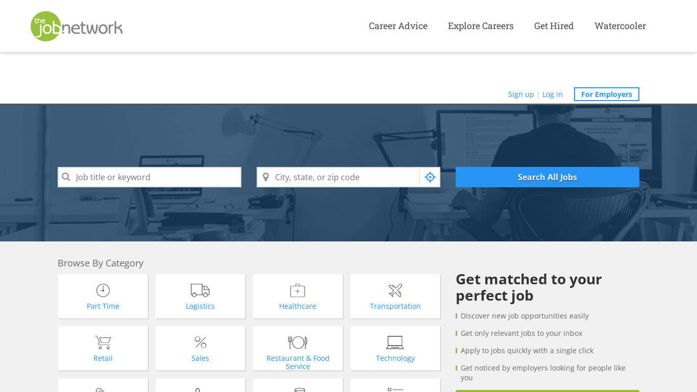 TheJobNetwork Landing page