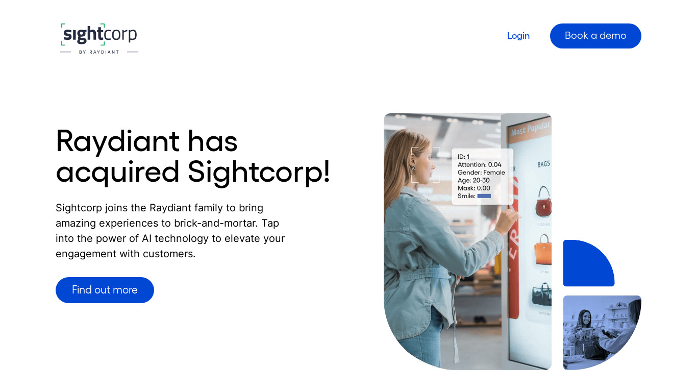 Sightcorp Landing page
