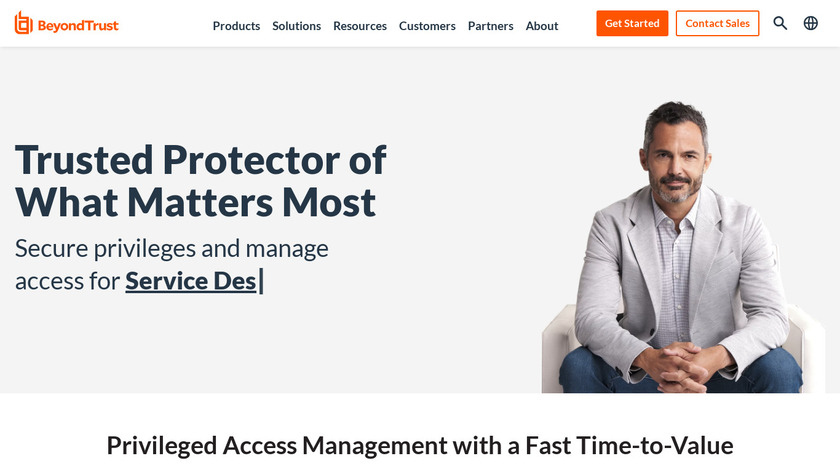BeyondTrust PowerBroker Landing Page