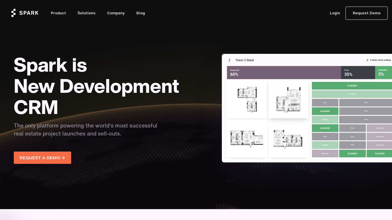 Spark.re Landing page