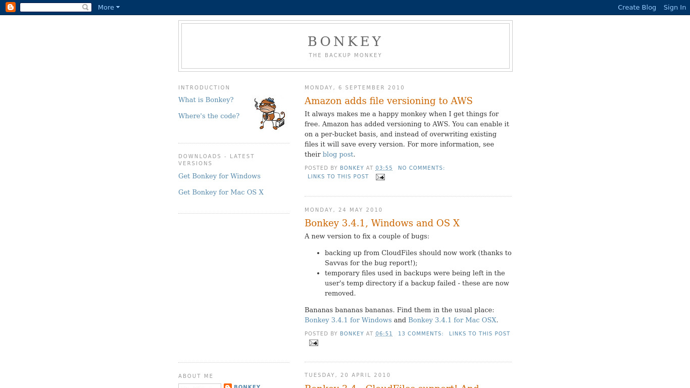 Bonkey Landing page