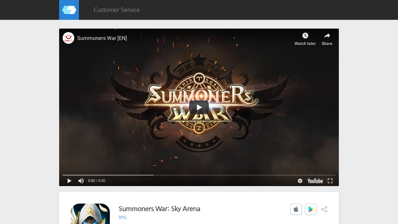withhive.com Summoners War Landing page