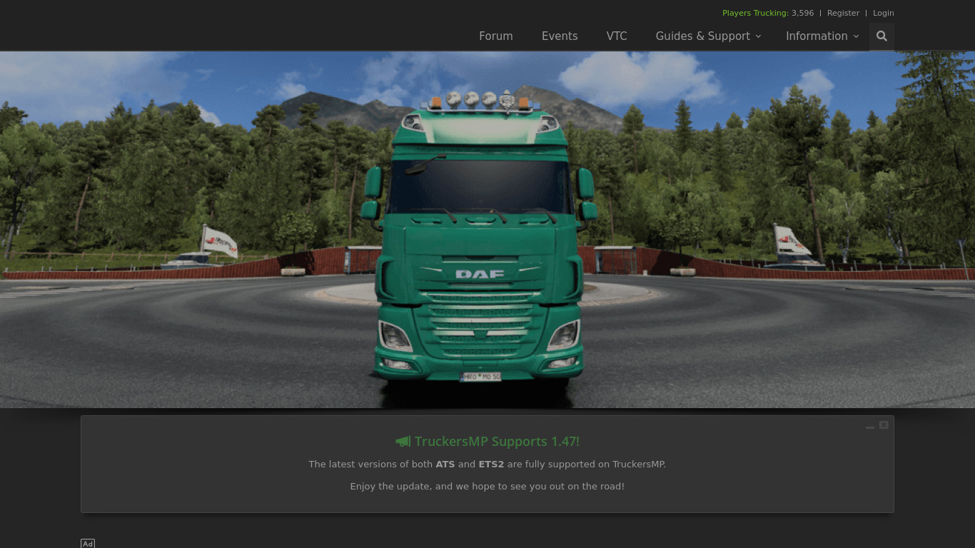 TruckersMP Landing page