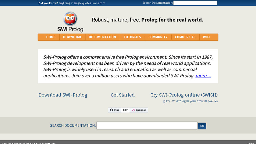 SWI Prolog Landing Page