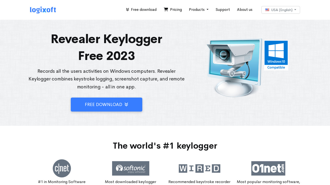 Revealer Keylogger Landing page