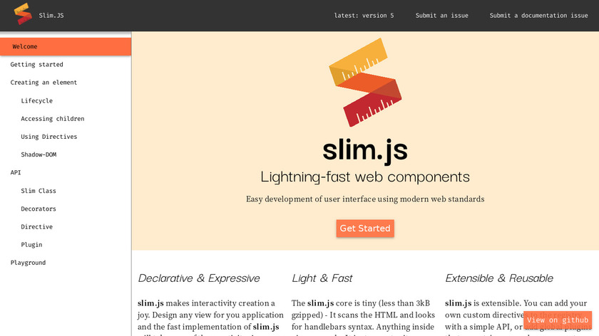slim.js Landing Page