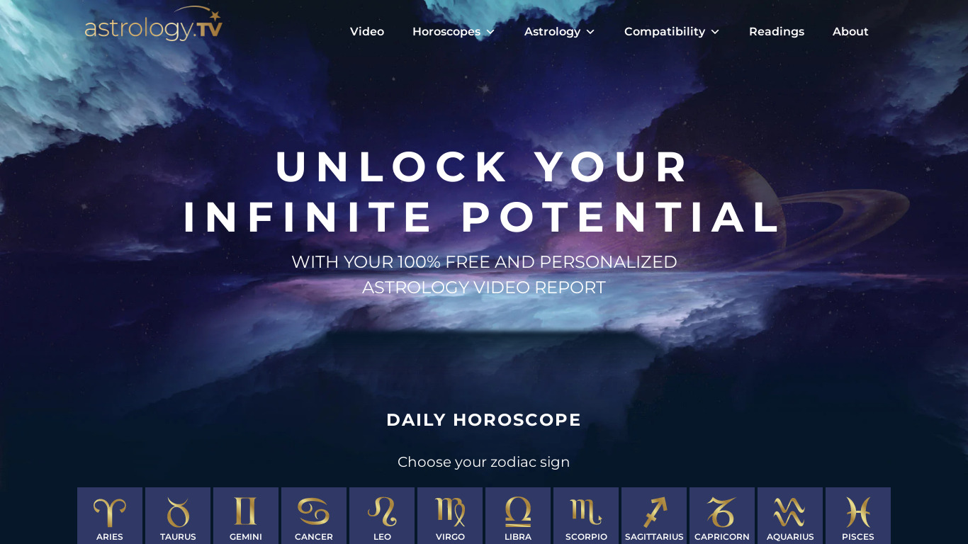 The Astrologer Landing page