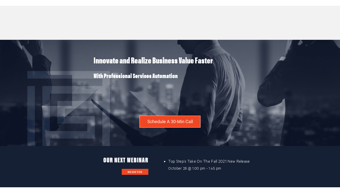 TOP Step Consulting Landing page