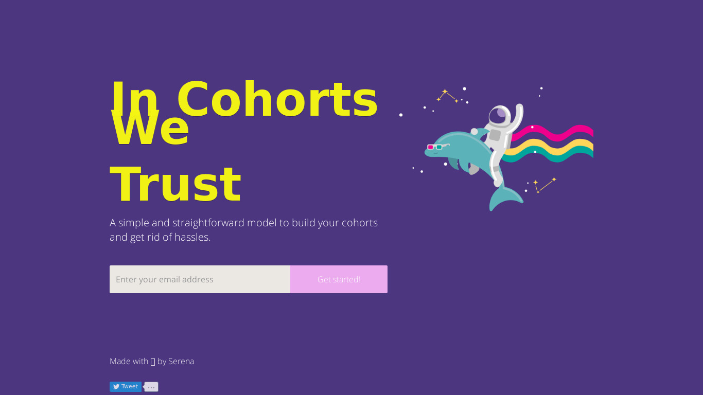 In Cohorts We Trust Landing page