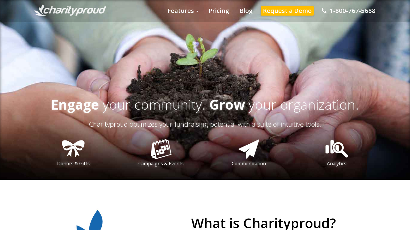 Charityproud Landing page