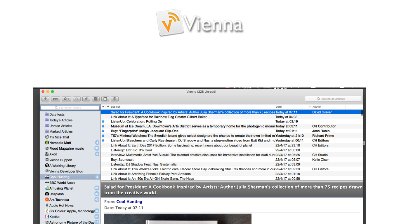 ViennaRSS Landing page