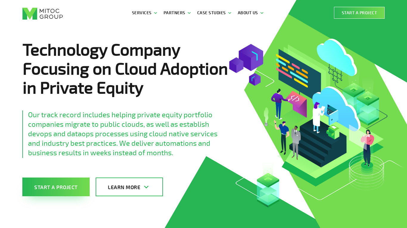 Mitoc Group Landing page