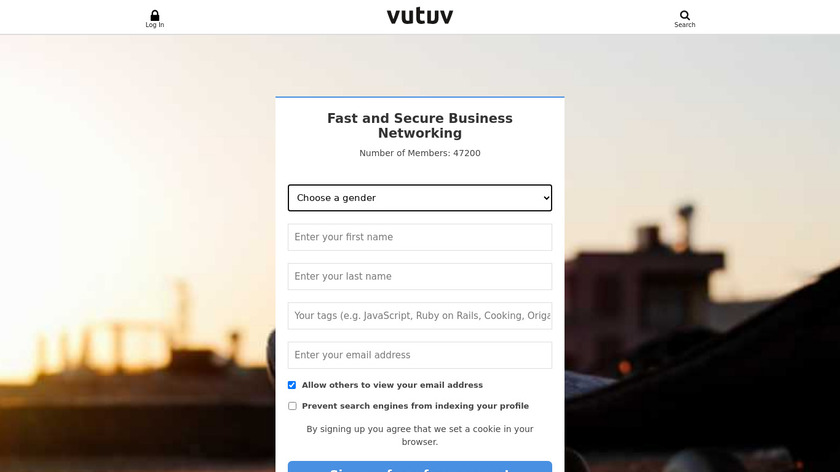 Vutuv Landing Page