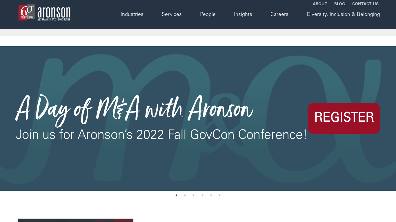 Aronson LLC Landing page