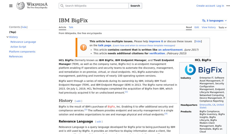 IBM BigFix Landing Page