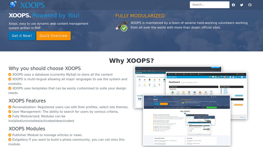 Xoops Landing Page