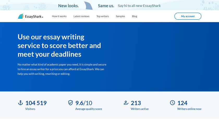 EssayShark Landing Page